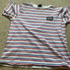 Red.White.Blue striped shirt